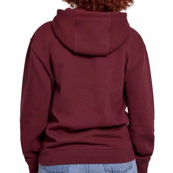 SOILED Kirkland Signature Women Heavyweight Fleece Hoodie Red Size 2XL $80 EE251 - Picture 2 of 4